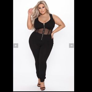 Black Mesh jumpsuit